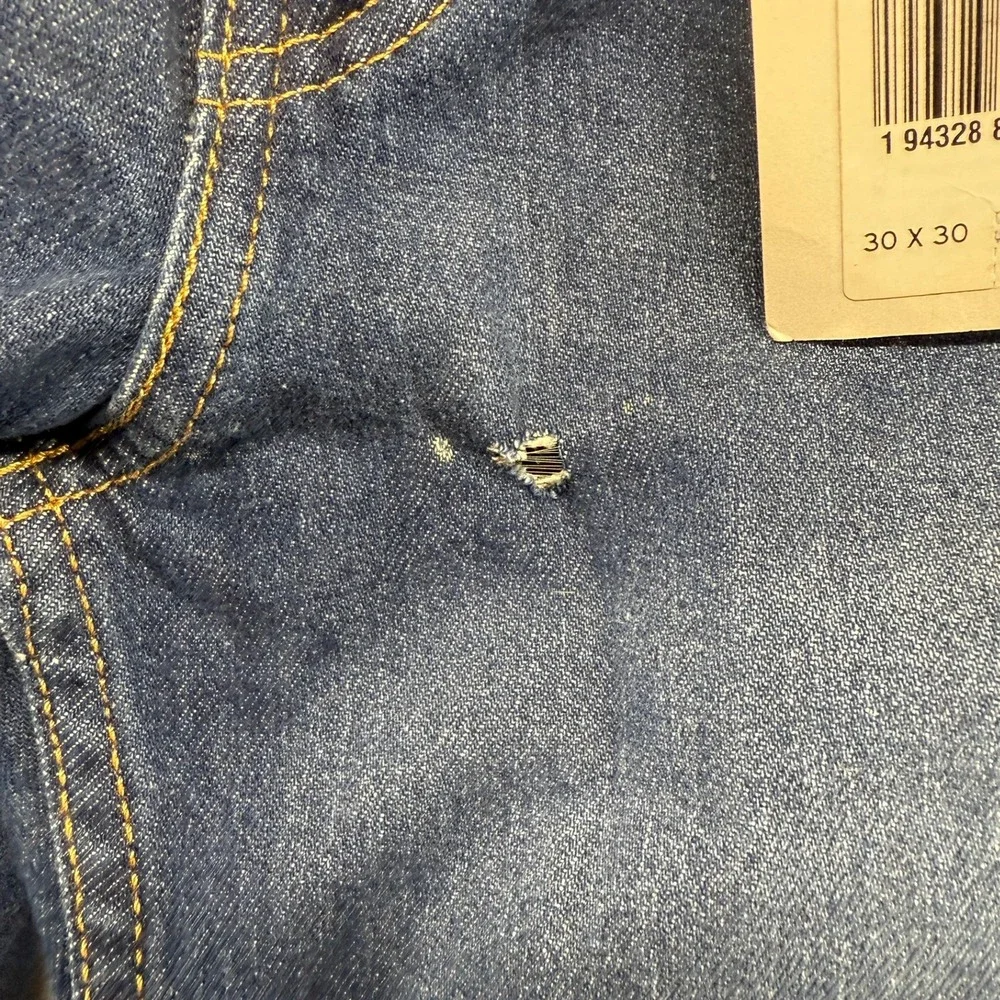 Levi's Jeans Mens 30x30 Blue Distressed 511 Slim Dark Denim Cotton Lyocell NEW
